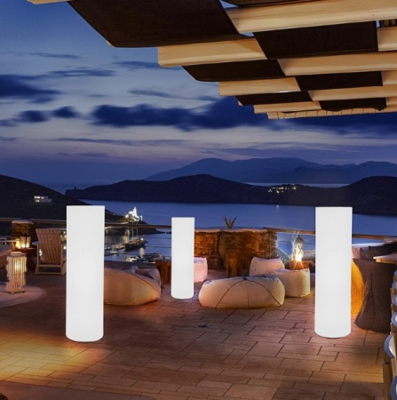 Светильник Цилиндр 40х40 питание от АКБ, RGB